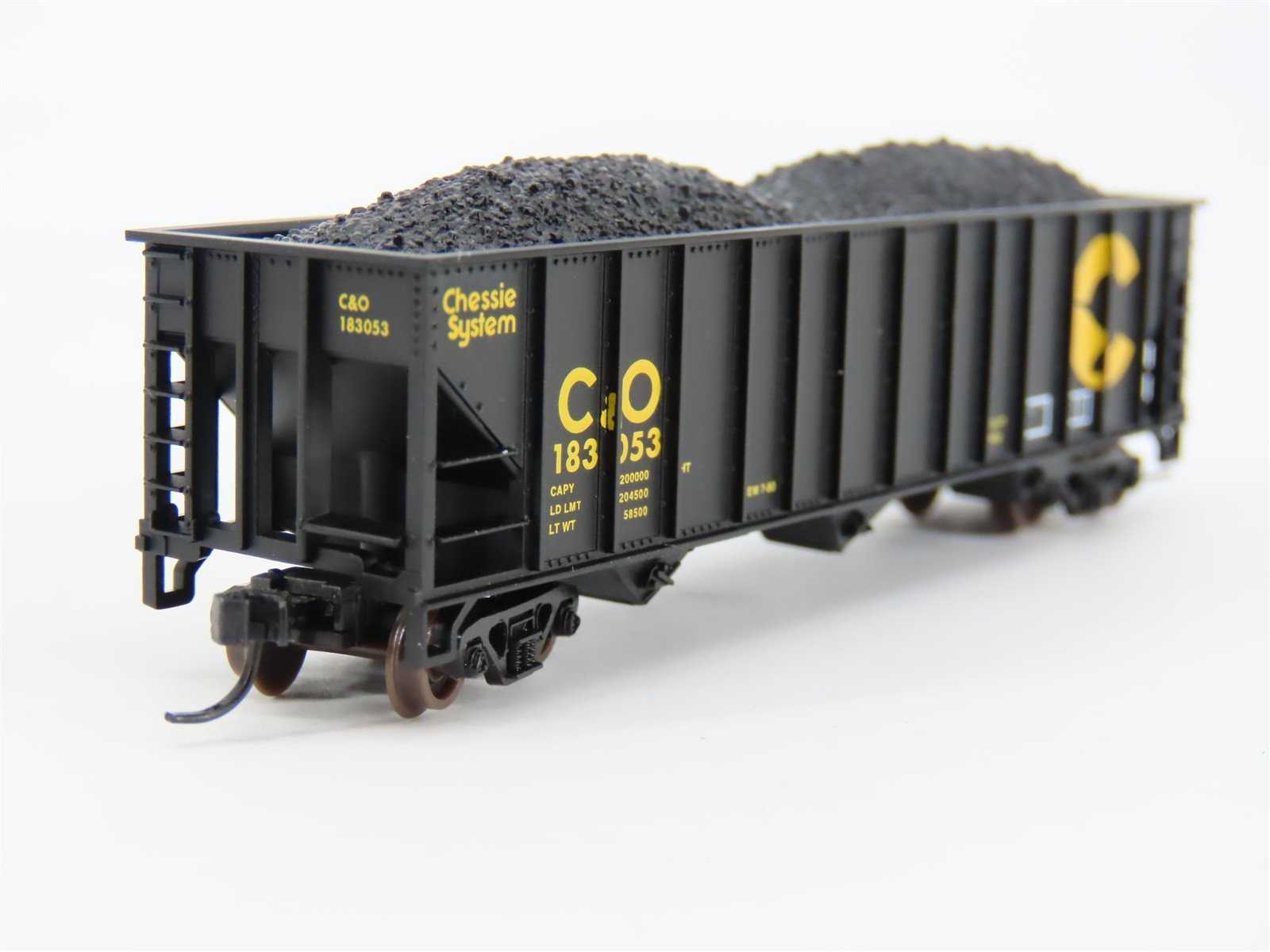 N Scale Atlas 32883 C&O Chessie System 3-Bay Open Hopper #183053 w/ Load