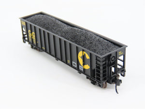 N Scale Atlas 32883 C&O Chessie System 3-Bay Open Hopper #183053 w/ Load