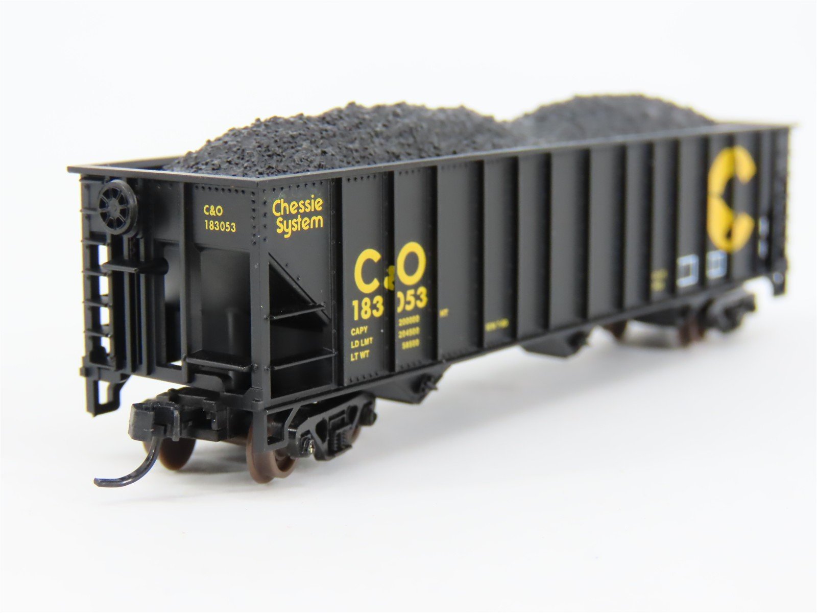 N Scale Atlas 32883 C&O Chessie System 3-Bay Open Hopper #183053 w/ Load