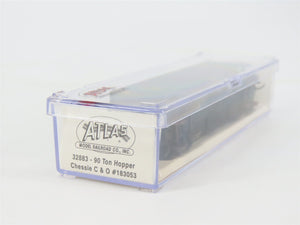 N Scale Atlas 32883 C&O Chessie System 3-Bay Open Hopper #183053 w/ Load