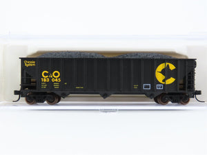 N Scale Atlas 32886 C&O Chessie System 3-Bay Open Hopper #183045 w/ Load
