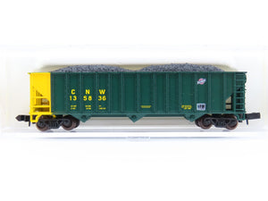 N Scale Atlas 3293 CNW Chicago & North Western 3-Bay Open Hopper #135836 w/ Load