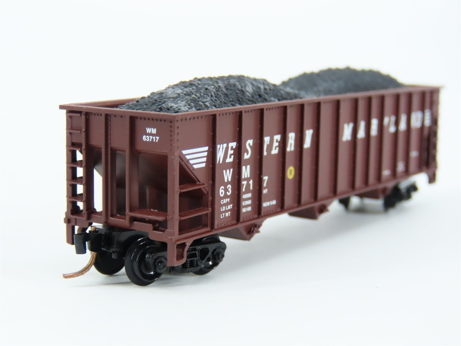 N Scale Atlas 32661 WM Western Maryland 3-Bay Open Hopper #63717 w/ Load