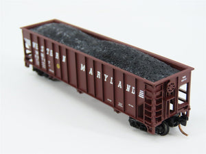 N Scale Atlas 32661 WM Western Maryland 3-Bay Open Hopper #63717 w/ Load
