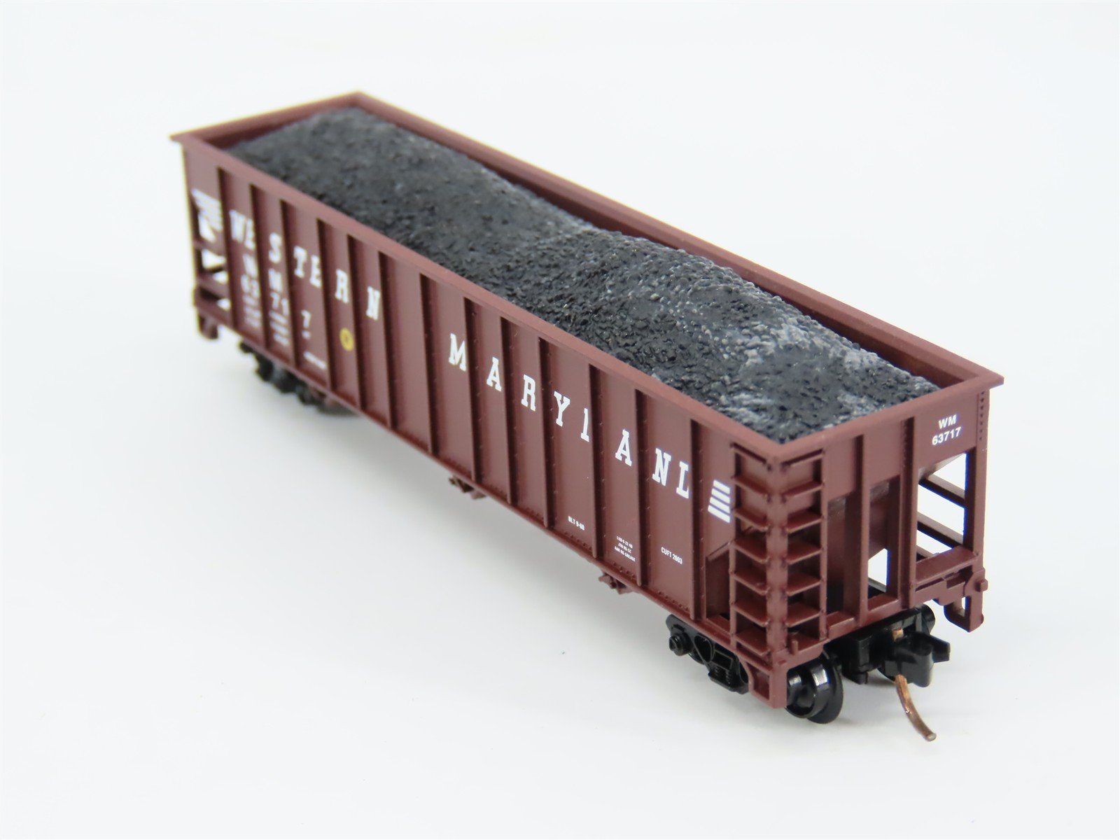 N Scale Atlas 32661 WM Western Maryland 3-Bay Open Hopper #63717 w/ Load