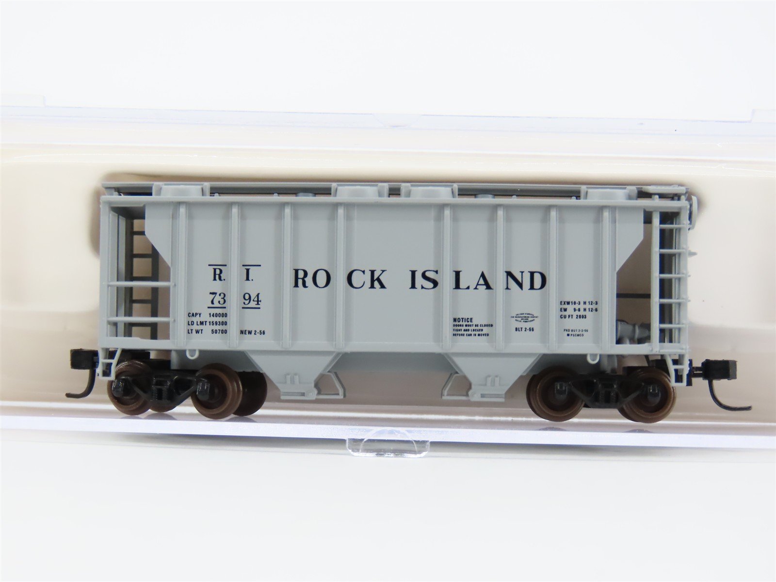 N Scale Atlas 31862 RI Rock Island Railroad 2-Bay Covered Hopper #7394