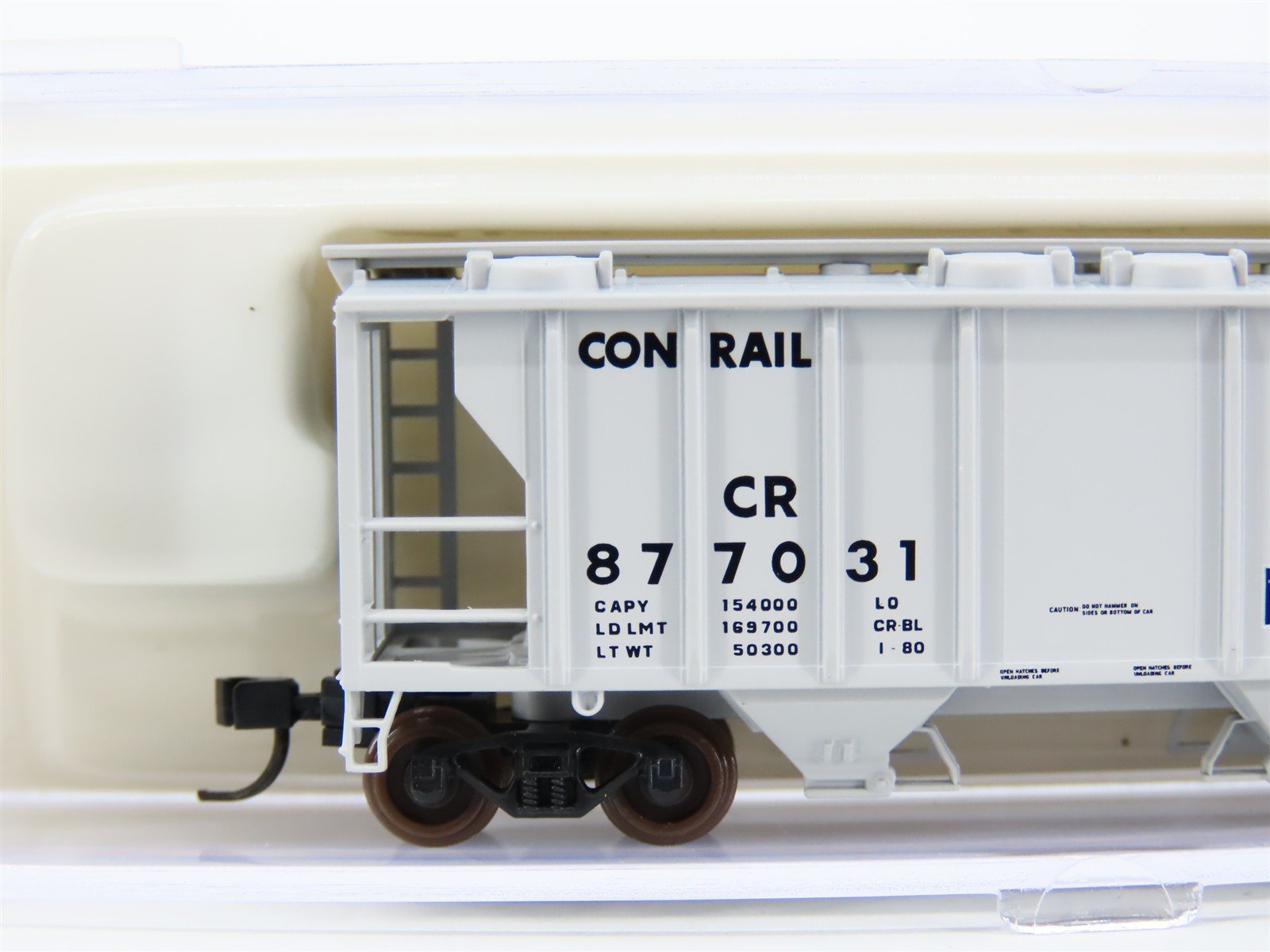 N Scale Atlas 31891 CR Conrail Railroad 2-Bay Covered Hopper #877031