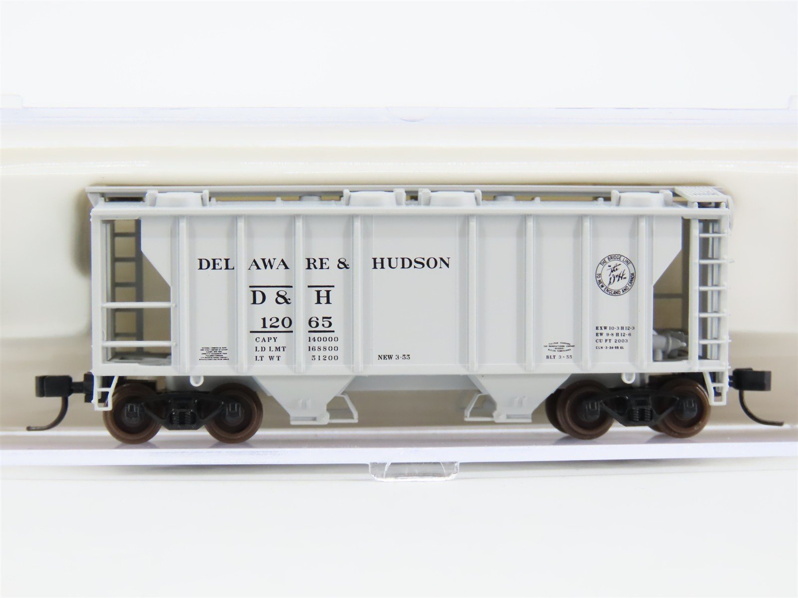 N Scale Atlas 31912 D&H Delaware & Hudson Railroad 2-Bay Covered Hopper #12065