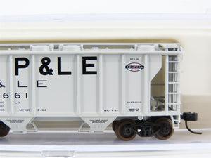 N Scale Atlas 31941 P&LE Pittsburgh & Lake Erie 2-Bay Covered Hopper #1661