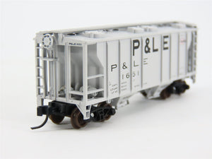 N Scale Atlas 31941 P&LE Pittsburgh & Lake Erie 2-Bay Covered Hopper #1661