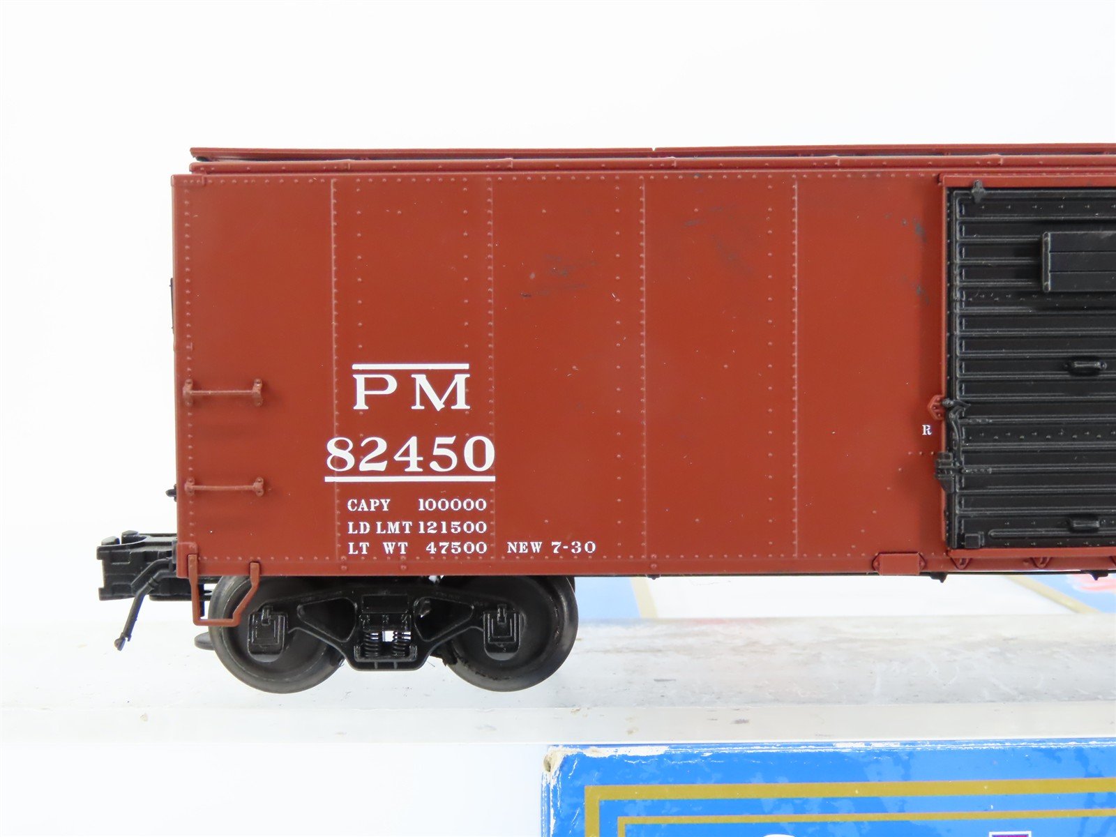 O Gauge 3-Rail Atlas 8777-1 PM Pere Marquette Steel Single Door Box Car #82450