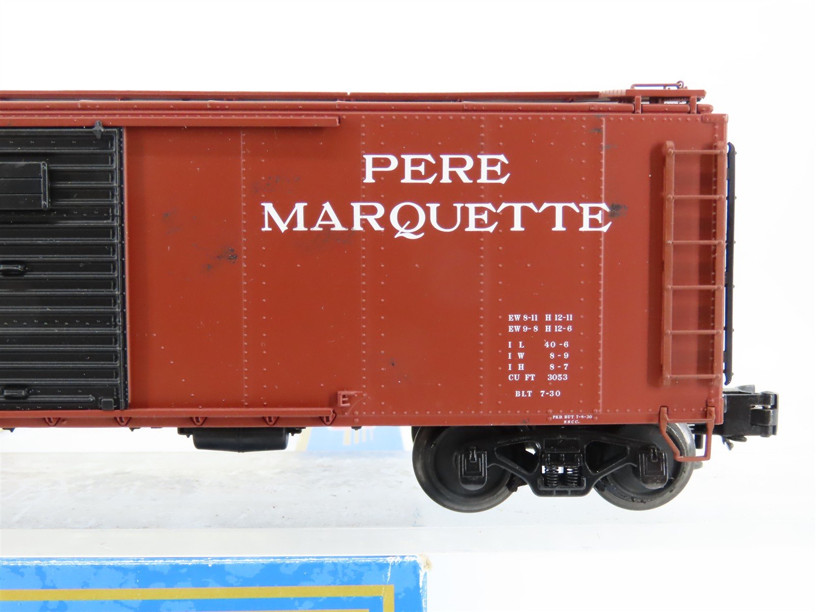 O Gauge 3-Rail Atlas 8777-1 PM Pere Marquette Steel Single Door Box Car #82450