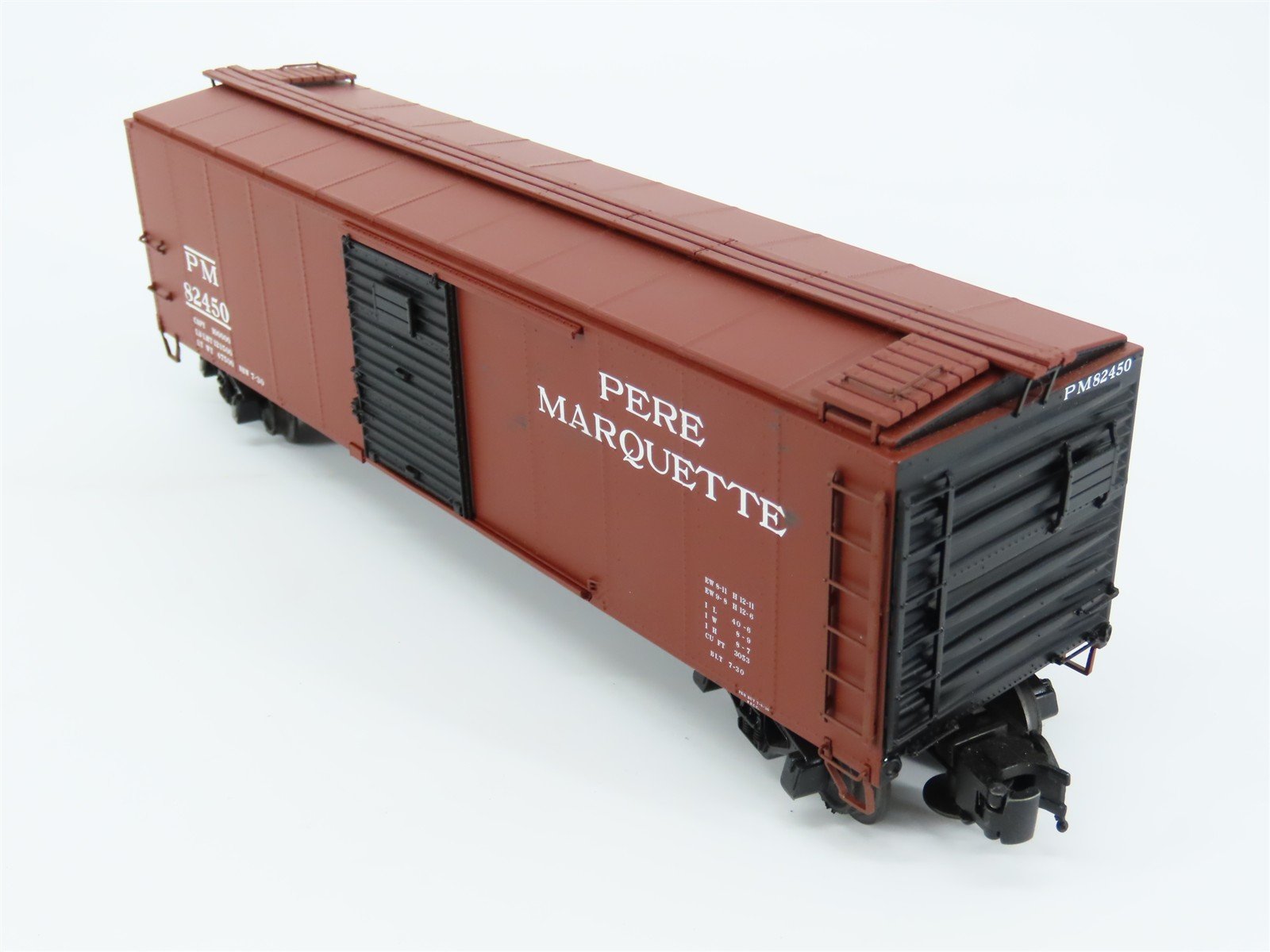 O Gauge 3-Rail Atlas 8777-1 PM Pere Marquette Steel Single Door Box Car #82450