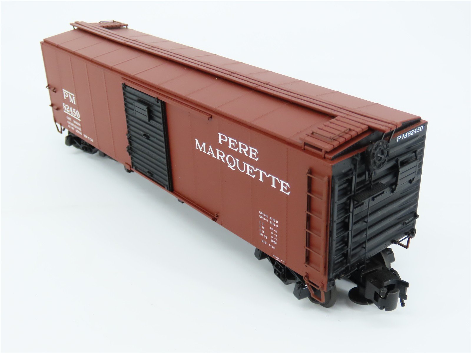 O Gauge 3-Rail Atlas 8777-1 PM Pere Marquette Steel Single Door Box Car #82450