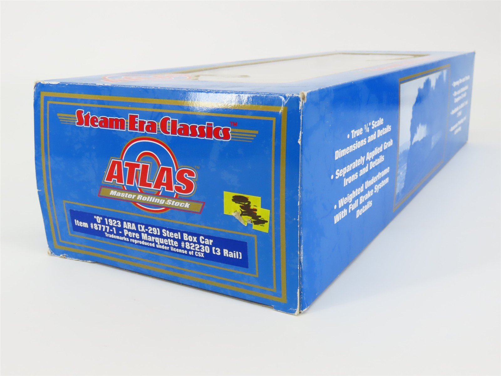 O Gauge 3-Rail Atlas 8777-1 PM Pere Marquette Steel Single Door Box Car #82450