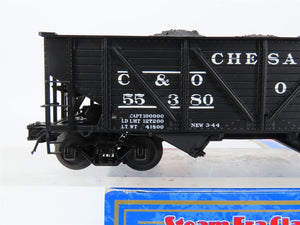 O Gauge 3-Rail Atlas 6423-5 C&O 50-Ton War Emergency 2-Bay Hopper #55380