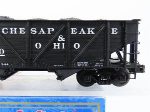 O Gauge 3-Rail Atlas 6423-5 C&O 50-Ton War Emergency 2-Bay Hopper #55380