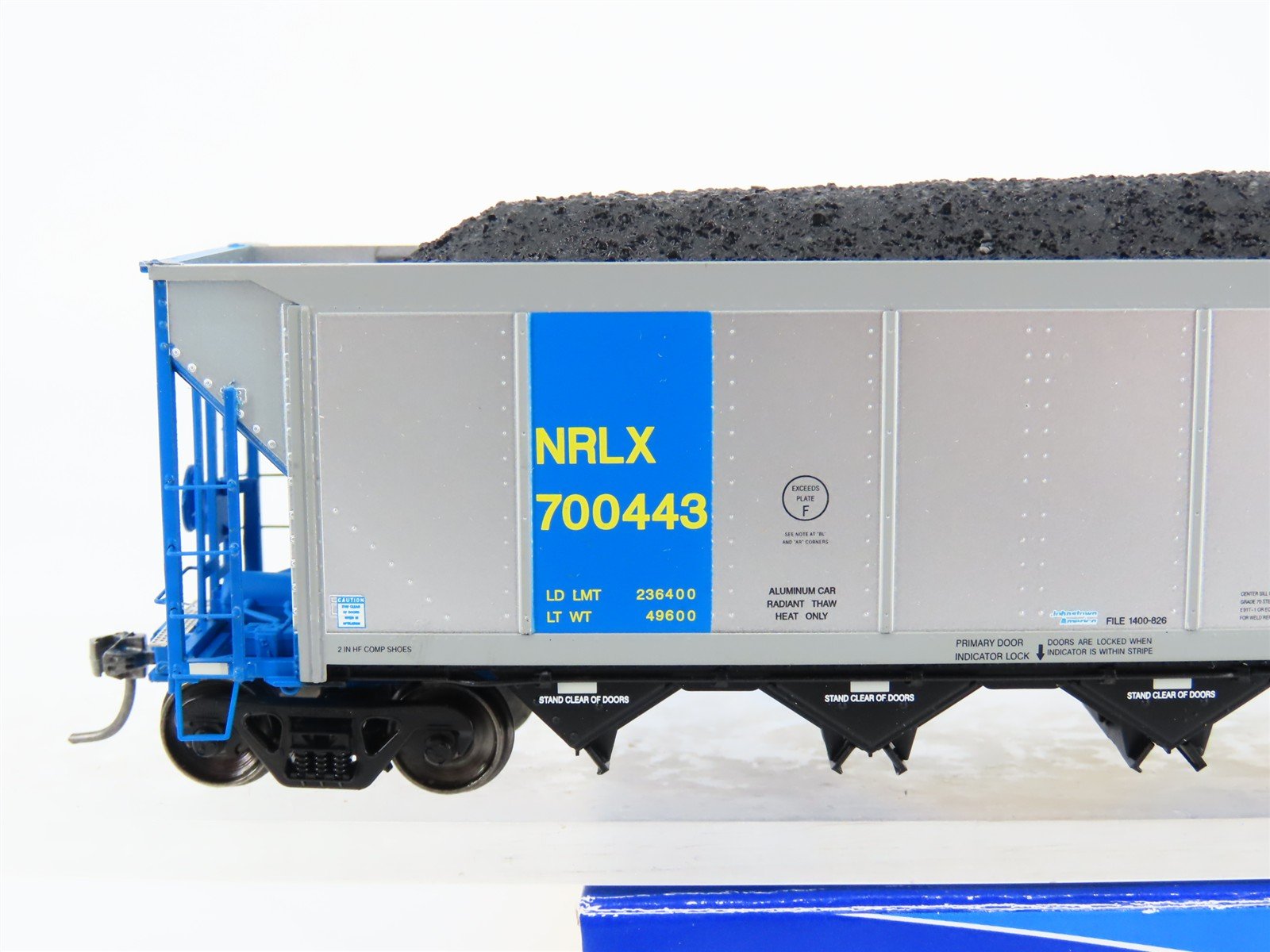 HO ExactRail EE-1307-7 NRLX CIT Group Autoflood Hopper #700443 w/Coal Load