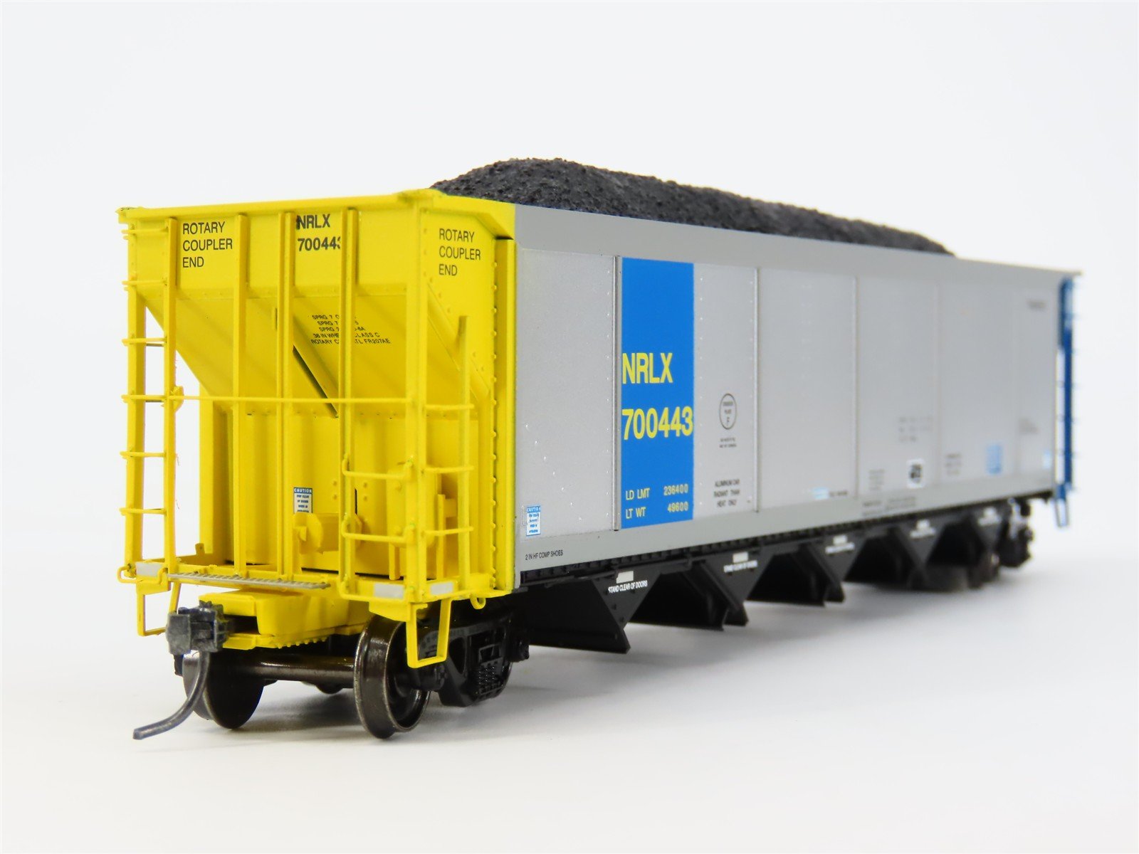 HO ExactRail EE-1307-7 NRLX CIT Group Autoflood Hopper #700443 w/Coal Load