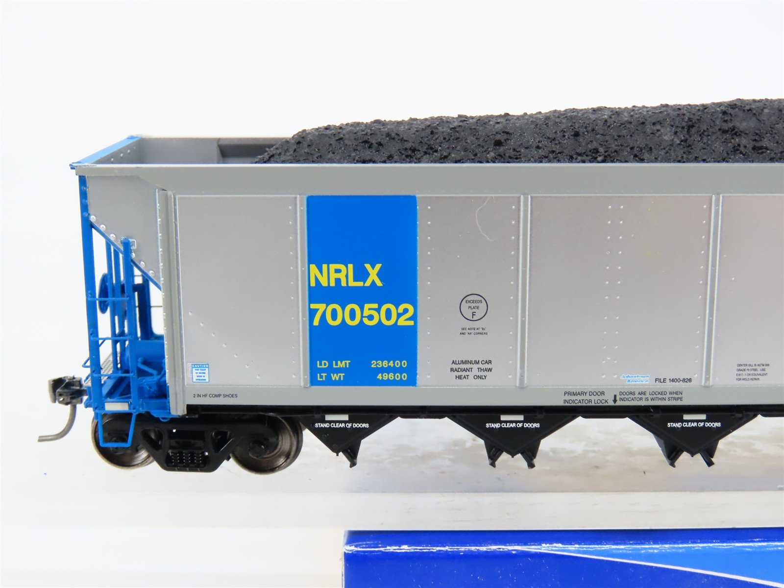 HO ExactRail EE-1307-13 NRLX CIT Group Autoflood Hopper #700502 w/Coal Load