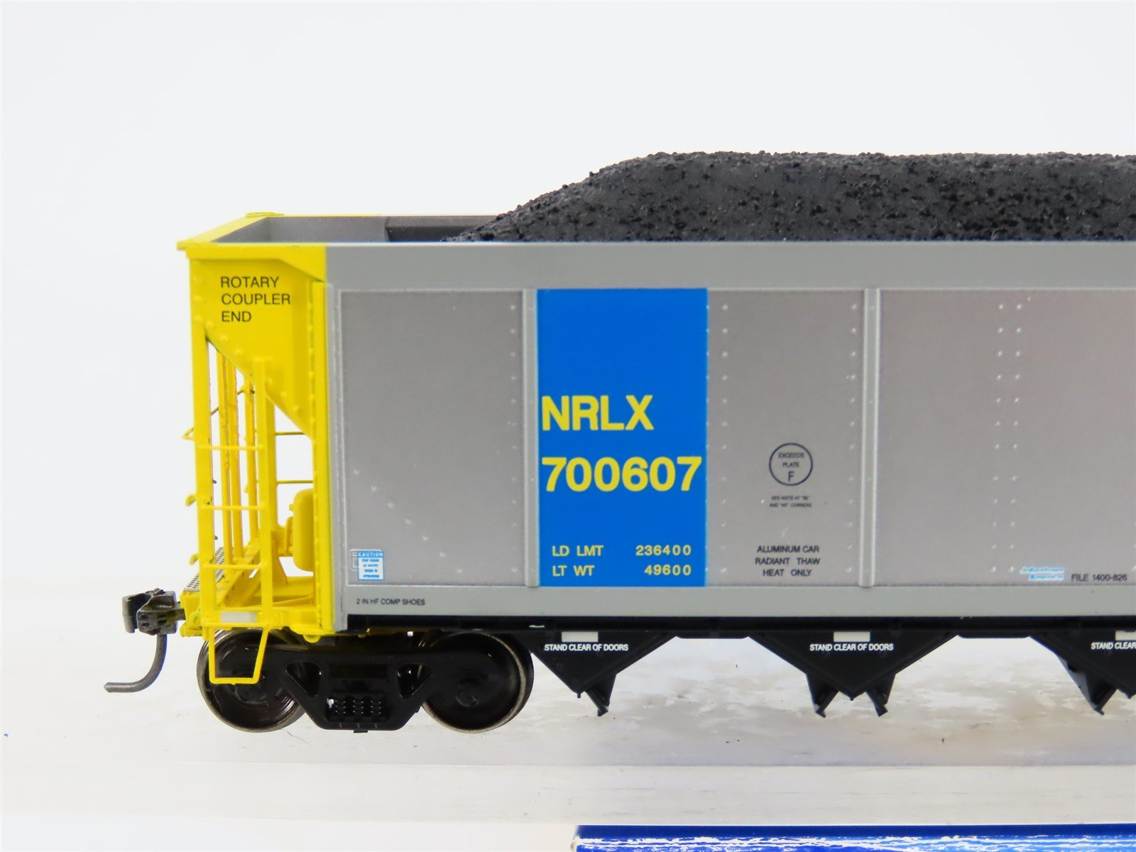 HO ExactRail EE-1307-23 NRLX CIT Group Autoflood Hopper #700607 w/Coal Load