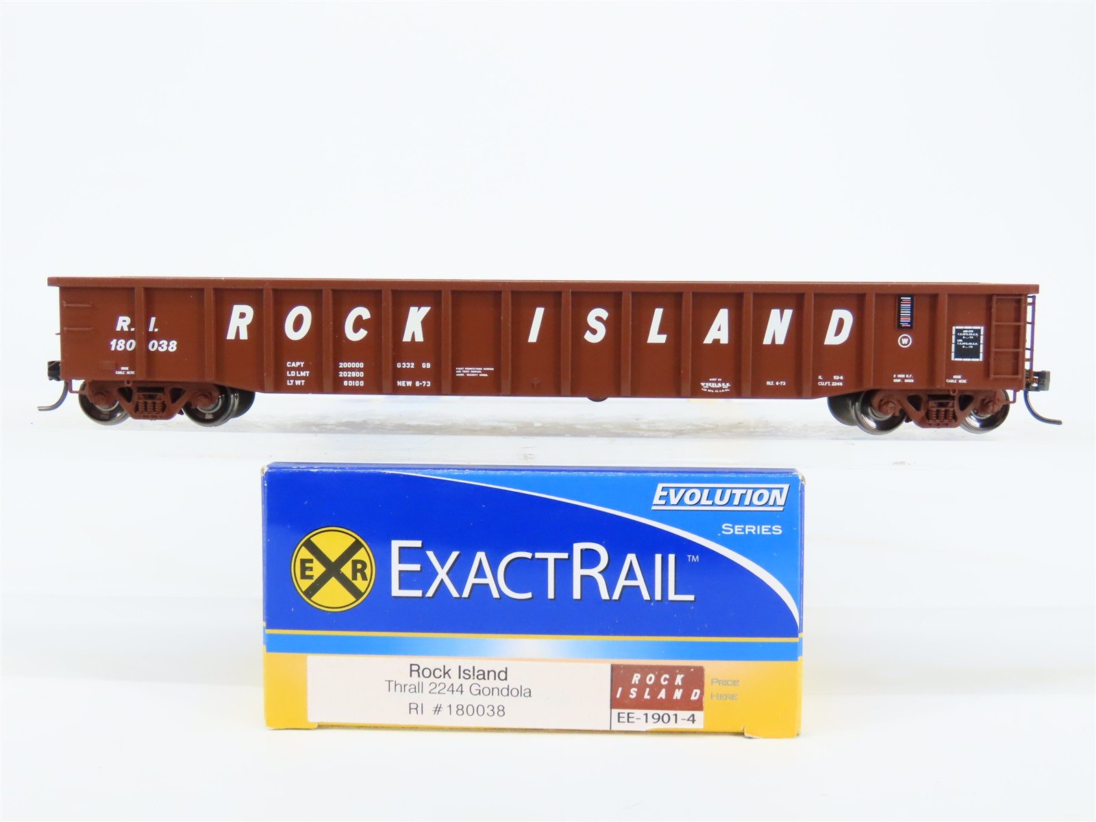 HO Scale ExactRail EE-1901-4 RI Rock Island Thrall 2244 Gondola #180038