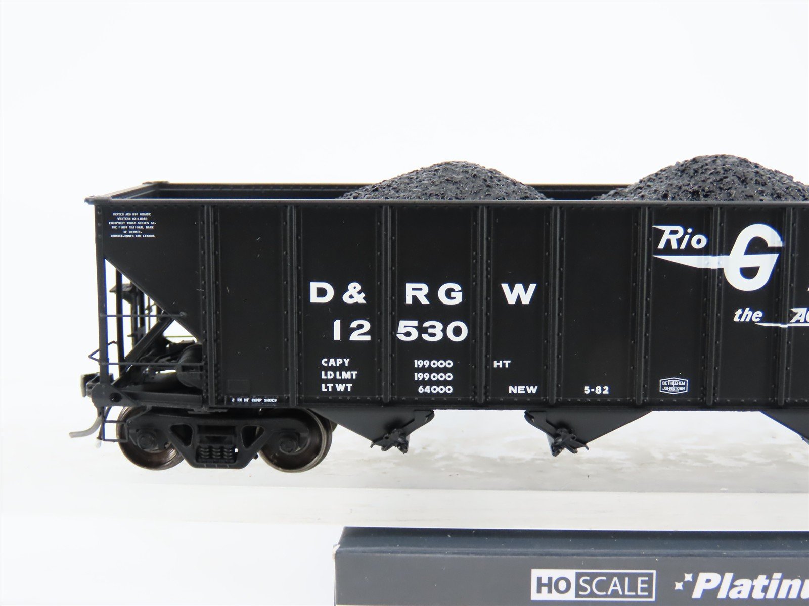 HO ExactRail EP-81460-5 DRGW Rio Grande Bethlehem 3483 4-Bay Hopper Car #12530