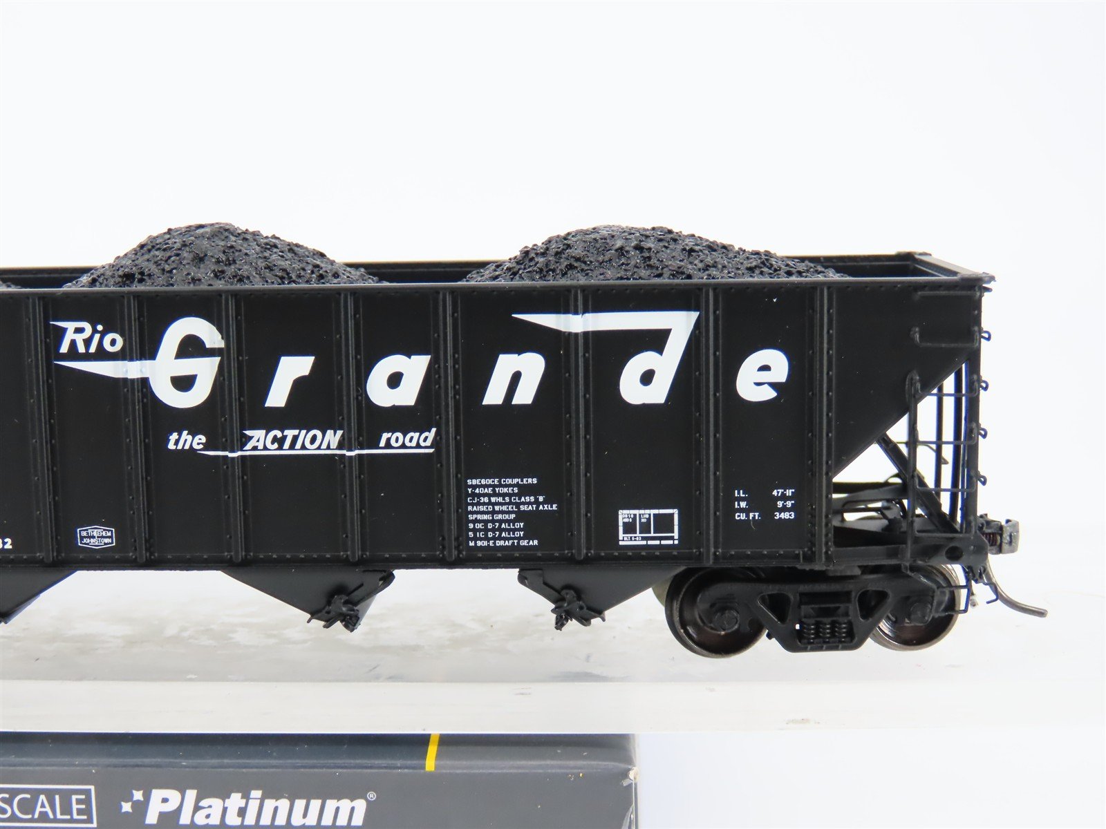 HO ExactRail EP-81460-5 DRGW Rio Grande Bethlehem 3483 4-Bay Hopper Car #12530