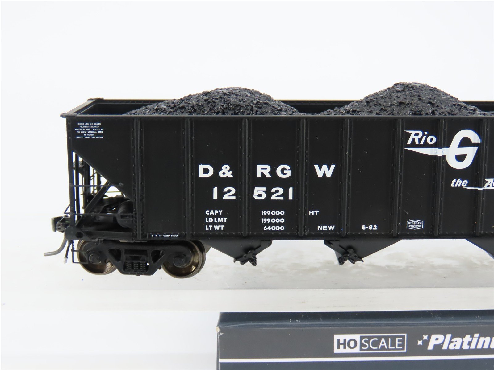 HO ExactRail EP-81460-4 DRGW Rio Grande Bethlehem 3483 4-Bay Hopper Car #12521