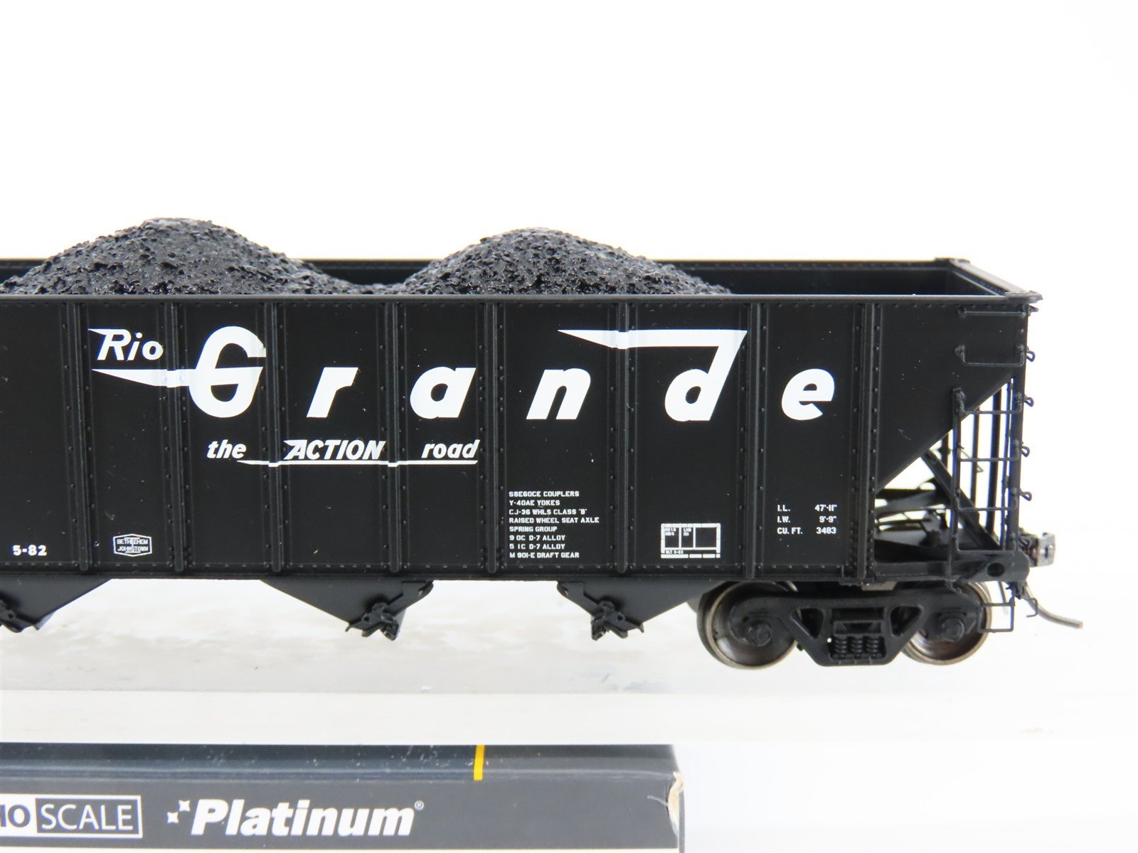 HO ExactRail EP-81460-4 DRGW Rio Grande Bethlehem 3483 4-Bay Hopper Car #12521