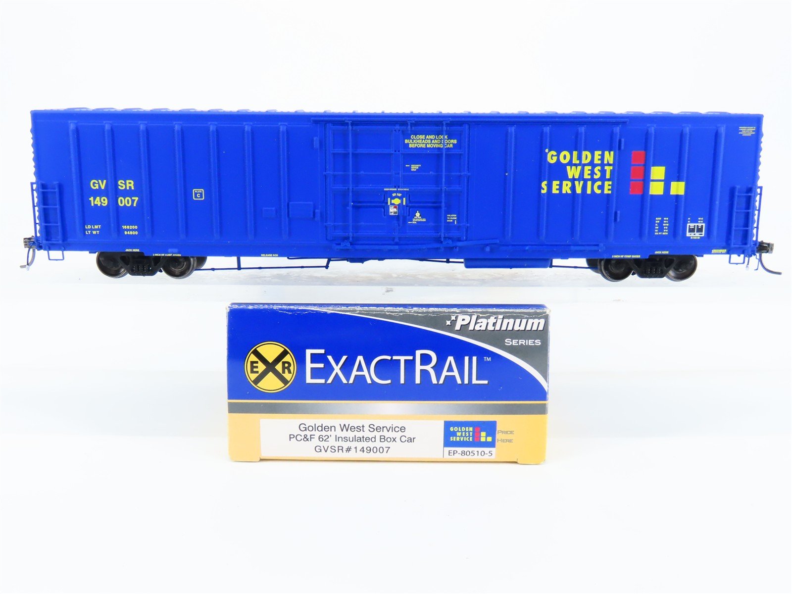 HO Scale ExactRail EP-80510-5 GVSR Golden West Service 62' Boxcar #149007