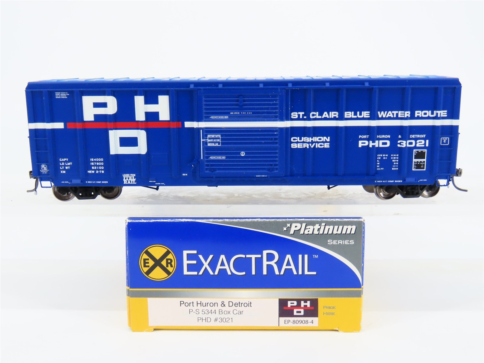 HO ExactRail EP-80908-4 PH&D Port Huron & Detroit P-S 5344 50' Boxcar #3021