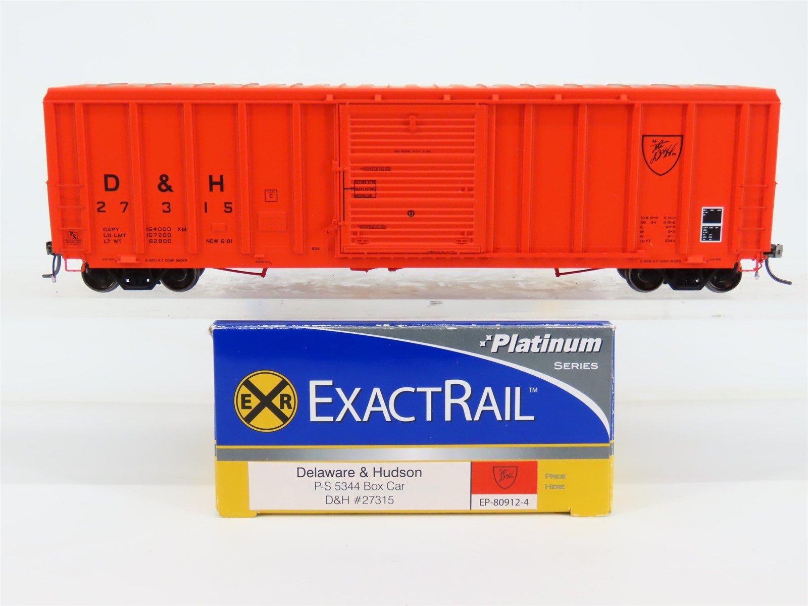 HO Scale ExactRail EP-80912-4 D&H Delaware & Hudson P-S 5344 50' Boxcar #27315