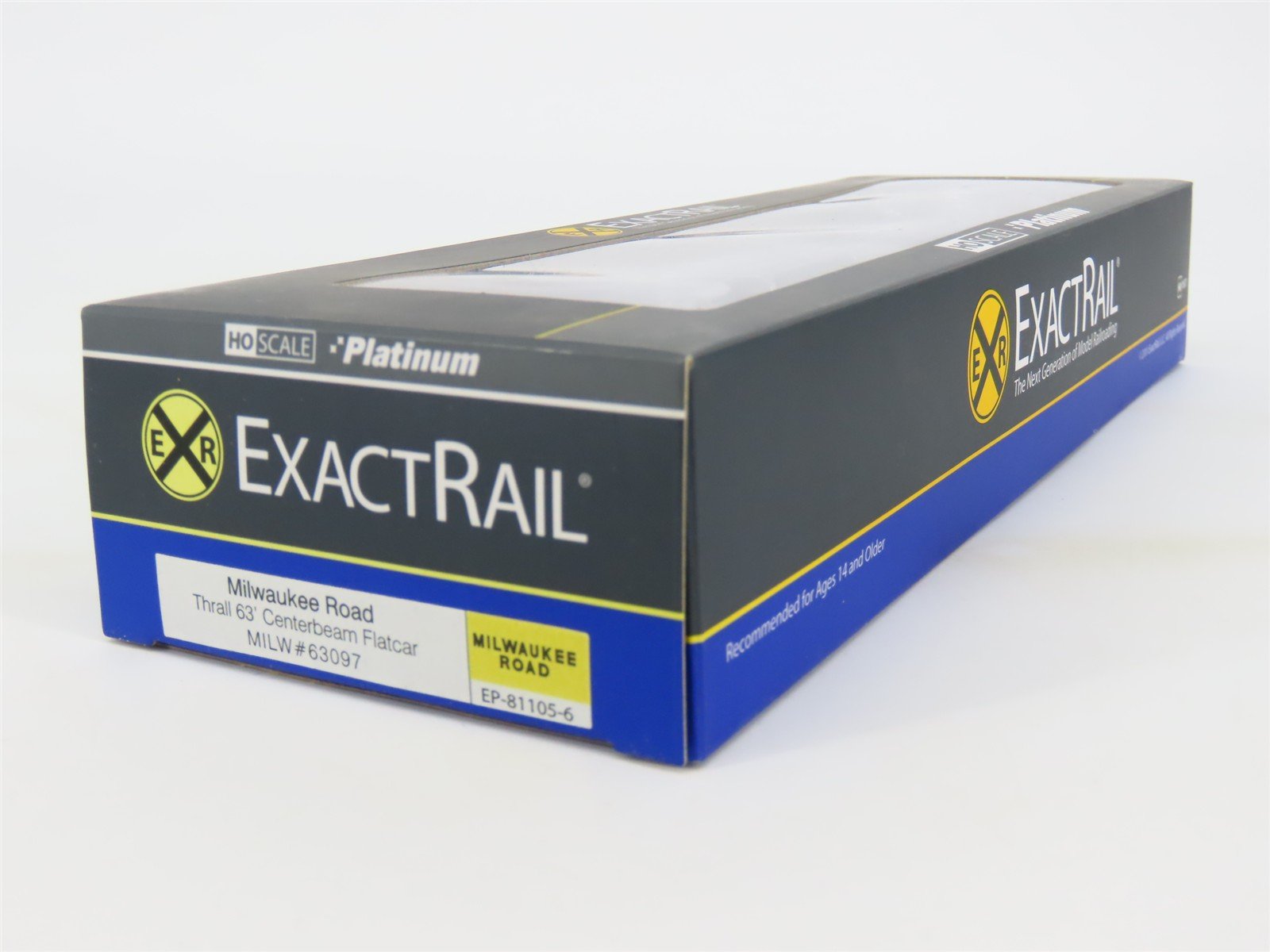 HO Scale ExactRail EP-81105-6 MILW Milwaukee Road 63' Centerbeam Flatcar #63097