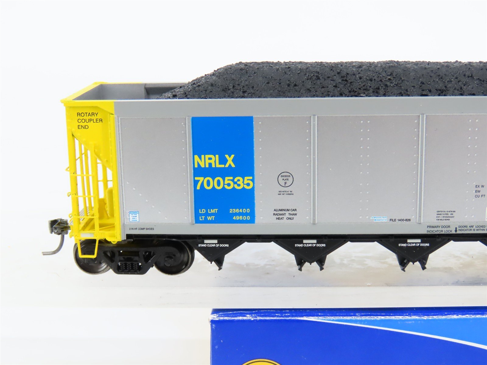 HO ExactRail EE-1307-16 NRLX CIT Group Autoflood Hopper #700535 w/Coal Load