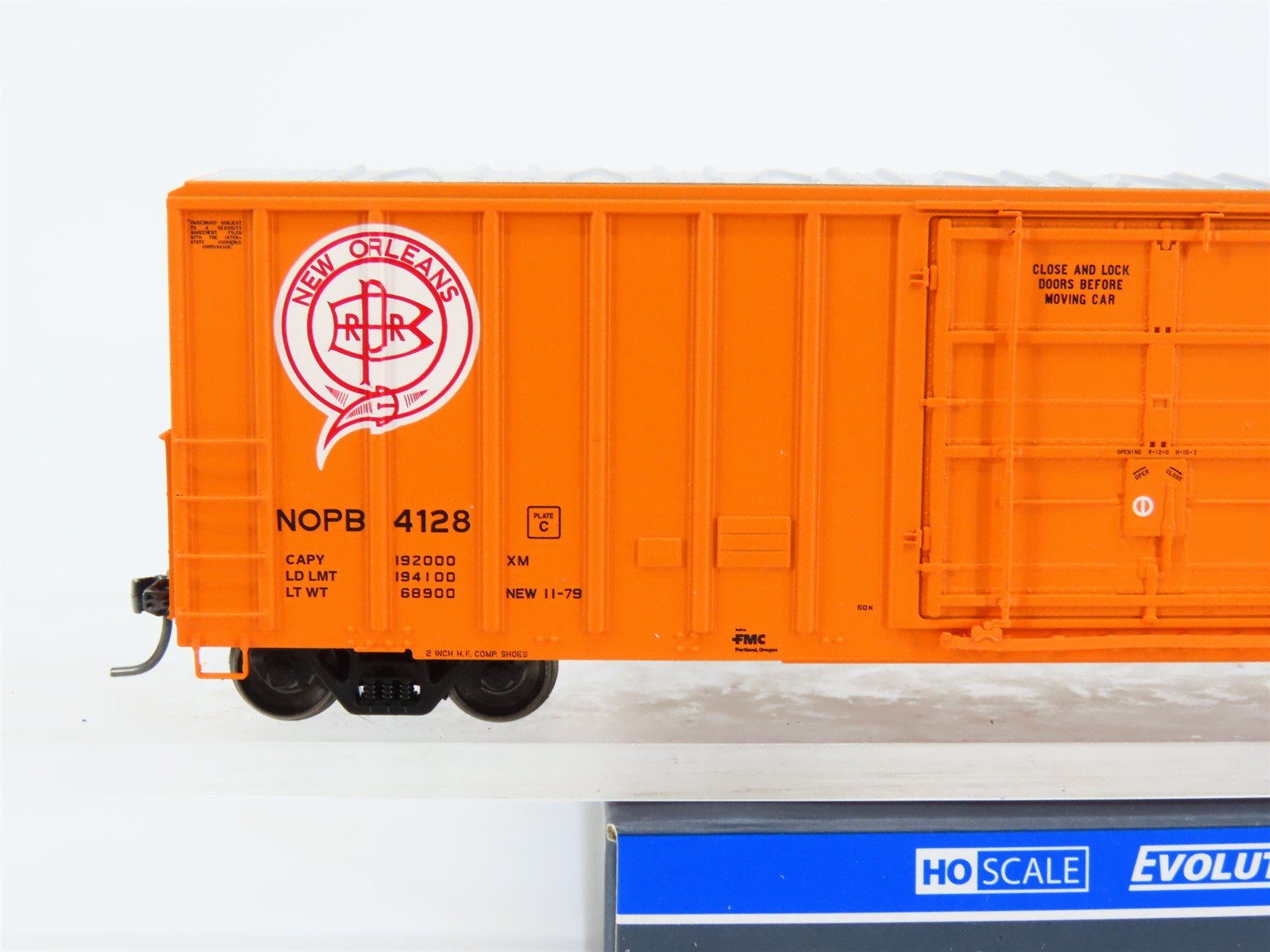 HO Scale ExactRail EE-1853-3 NOPB New Orleans Belt FMC 5327 50' Boxcar #4128