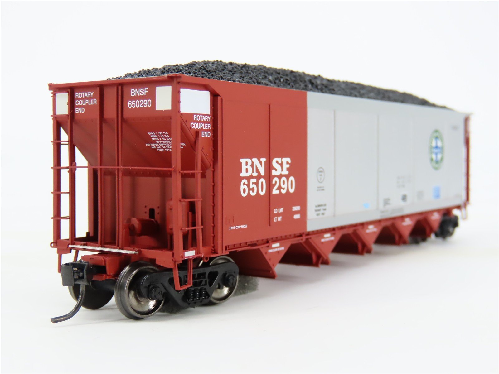 HO Scale ExactRail EP-1301-25 BNSF Railway Autoflood II Hopper Car #650290 wLoad