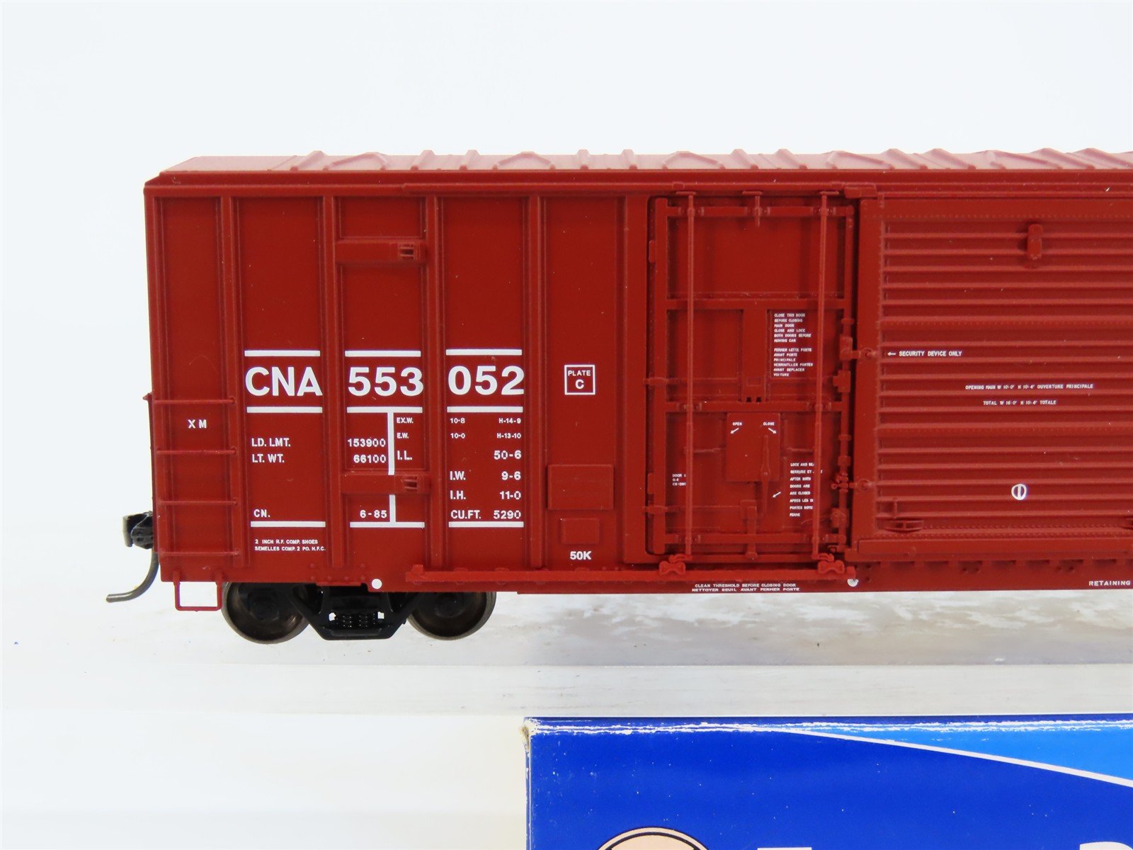 HO Scale ExactRail EE-1807-5 CNA Canadian National FMC 5277 50' Boxcar #553052