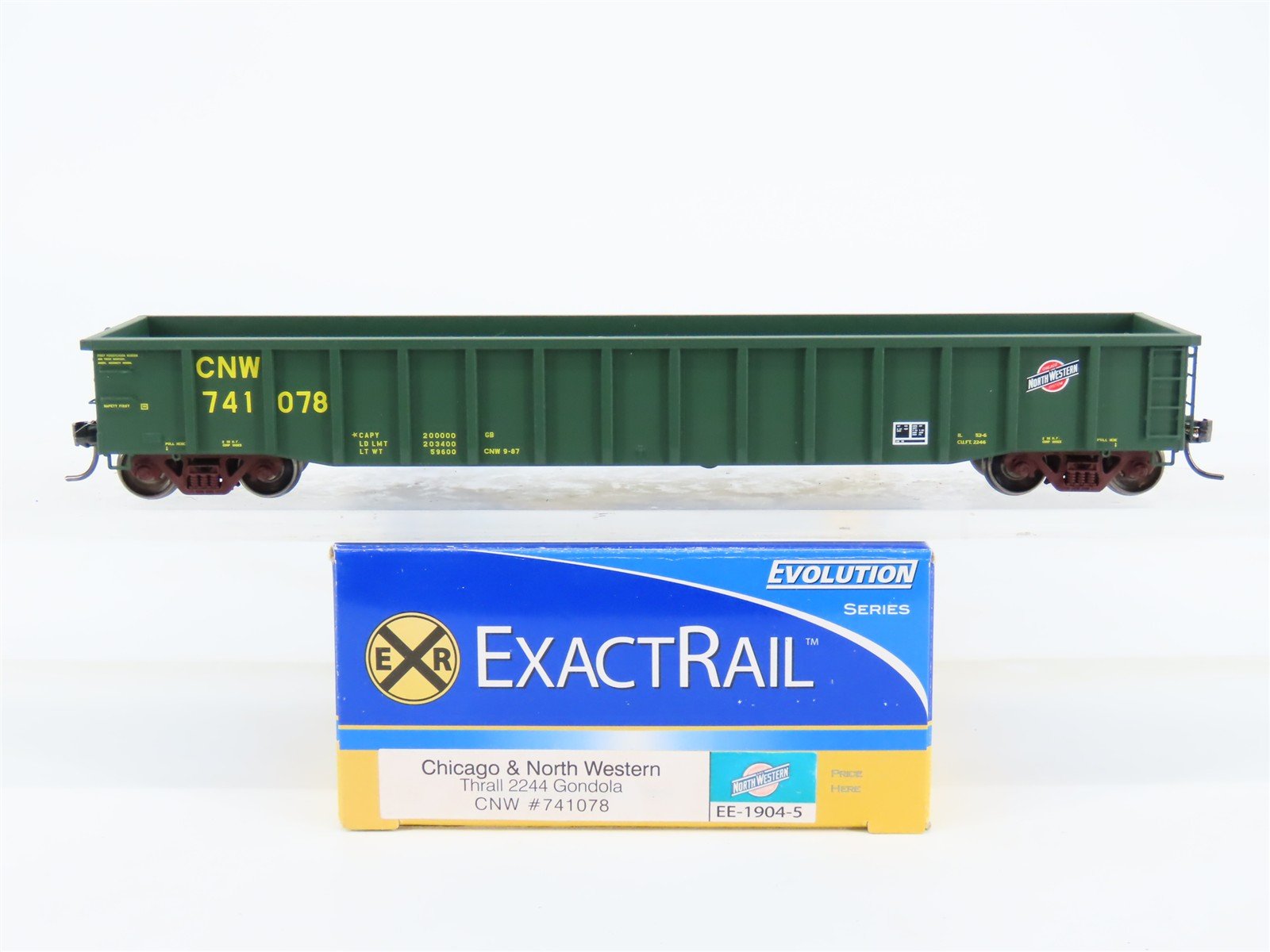 HO Scale ExactRail EE-1904-5 CNW Railway Thrall 2244 Gondola Car #741078