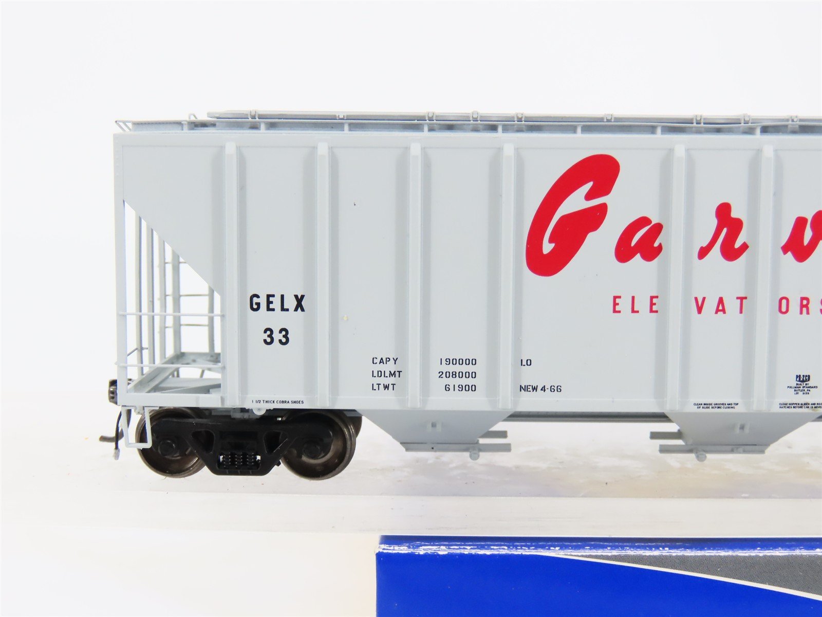 HO Scale ExactRail EP-80172-6 GELX Garvey Elevators P-S 4427 3-Bay Hopper #33