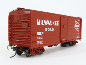 HO Scale ExactRail EPS-90003-10 MILW Milwaukee Road 40' Ribside Boxcar #34321