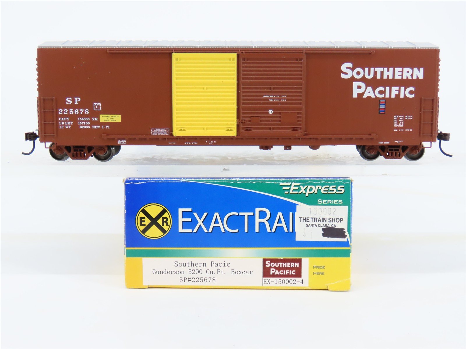 HO Scale ExactRail EX-150002-4 SP Southern Pacific Gunderson 50' Boxcar #225678
