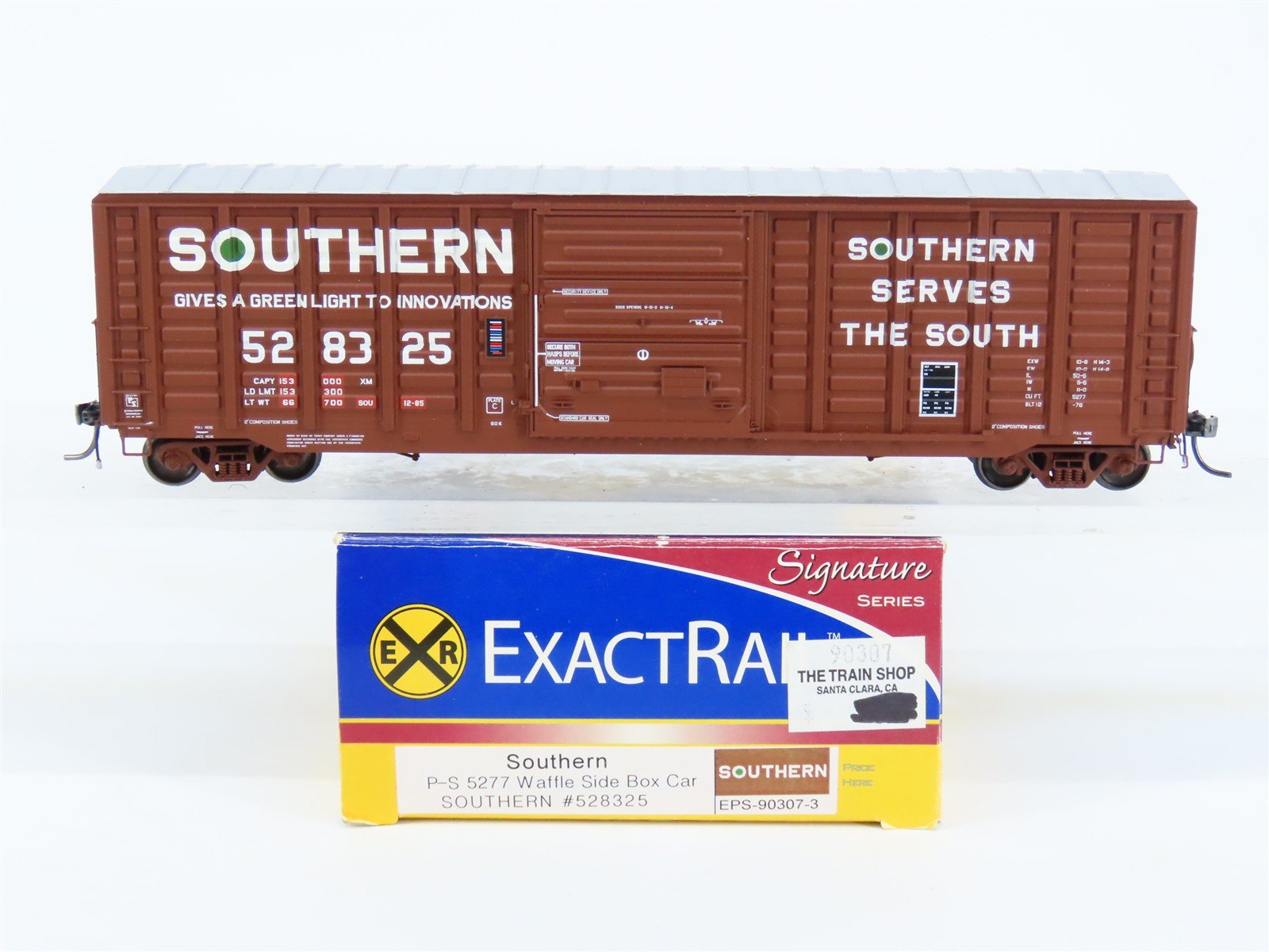 HO Scale ExactRail EPS-90307-3 Southern Railway Waffle Side 50' Boxcar #528325
