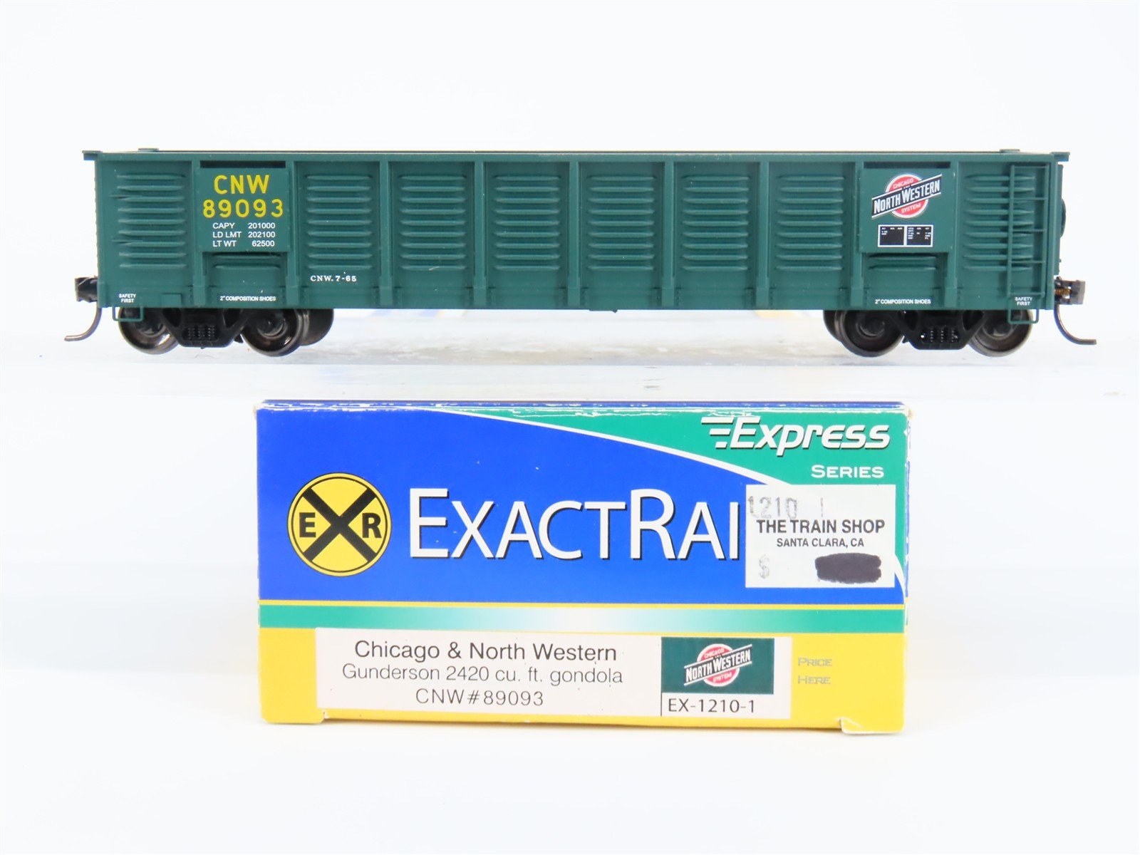 HO ExactRail EX-1210-1 CNW Chicago Northwestern Gunderson 2420 Gondola #89093