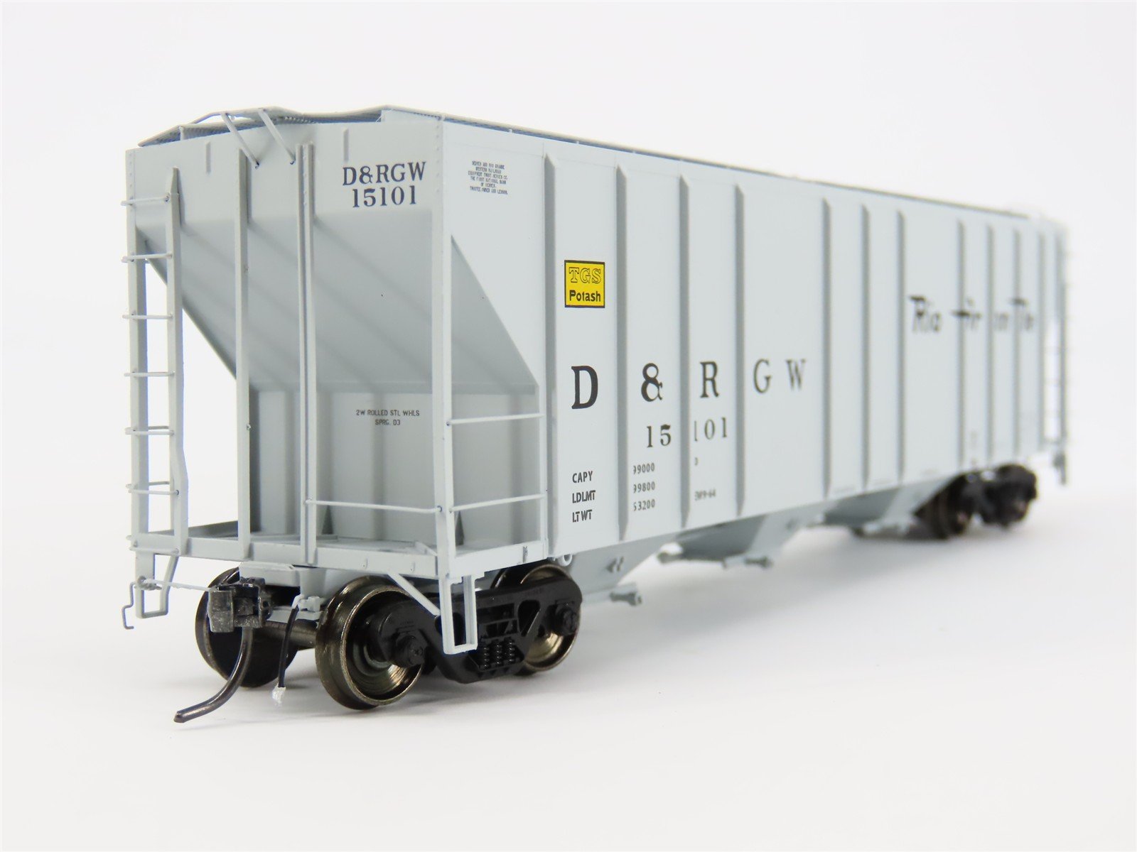 HO Scale ExactRail EP-80196-1 DRGW Rio Grande PS-2CD 4427 3-Bay Hopper Car #1510
