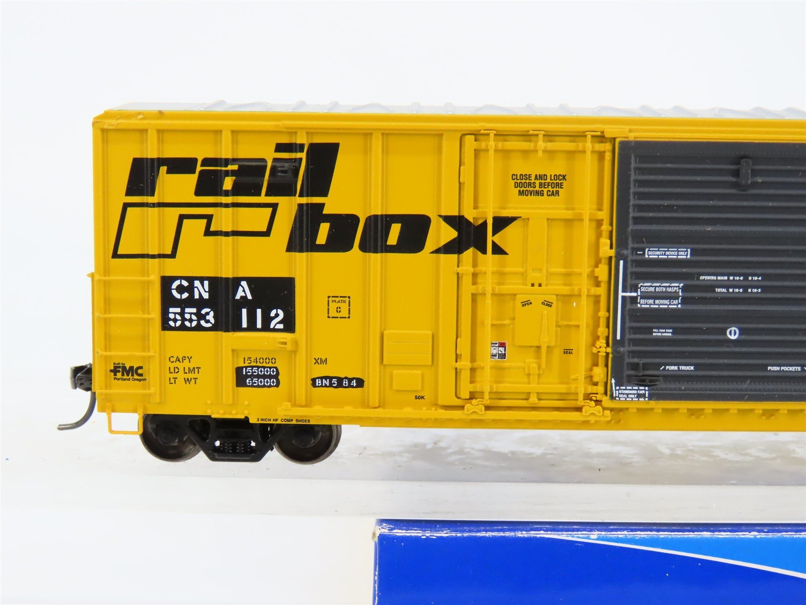 HO ExactRail EE-1808-1 CNA Railbox Patched FMC Combo Door 50' Boxcar #553112