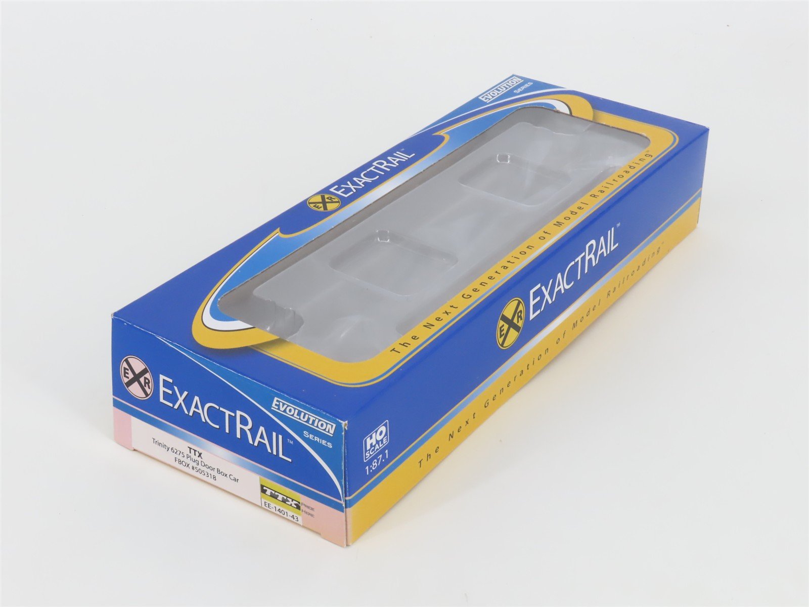 HO Scale ExactRail Evolution Series EE-1401-43 FBOX TTX Plug Door Boxcar #505318