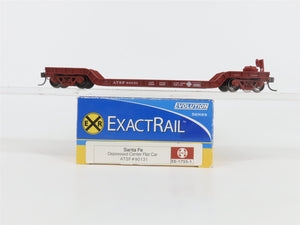 HO ExactRail Evolution EE-1755-1 ATSF Santa Fe Depressed Center Flat Car #90131
