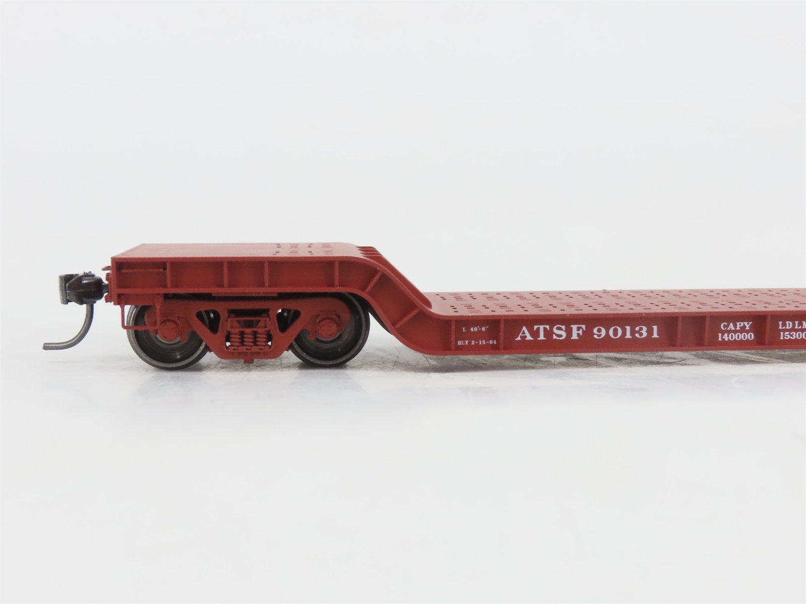 HO ExactRail Evolution EE-1755-1 ATSF Santa Fe Depressed Center Flat Car #90131