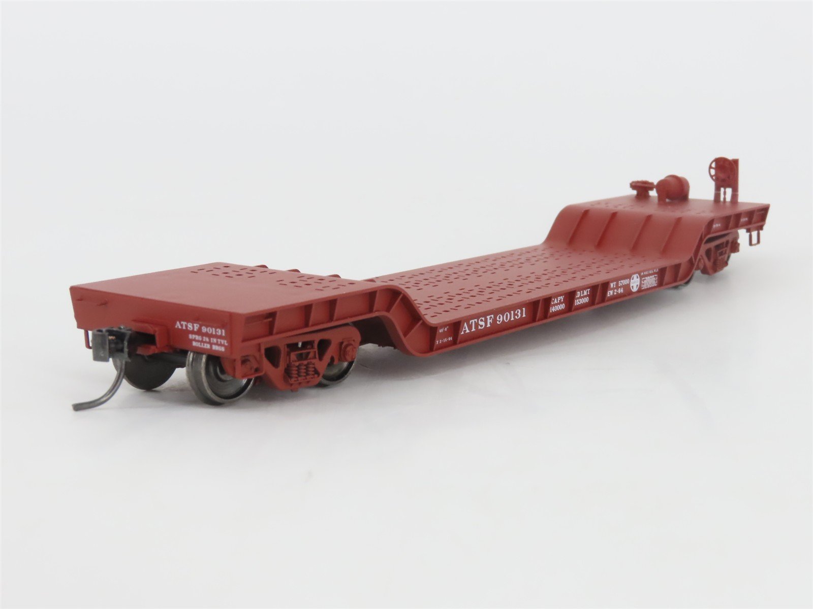 HO ExactRail Evolution EE-1755-1 ATSF Santa Fe Depressed Center Flat Car #90131